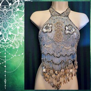 Beaded Halter Top